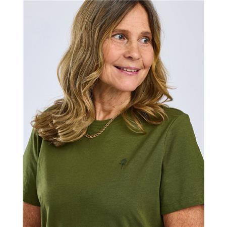 CAMISA DE MANGAS CURTAS PARA MULHER PINEWOOD 3-PACK - BLANC/PINE/LANTANA