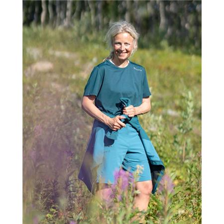 CAMISA DE MANGAS CURTAS PARA MULHER PINEWOOD FUNCTION - TEAL BLUE