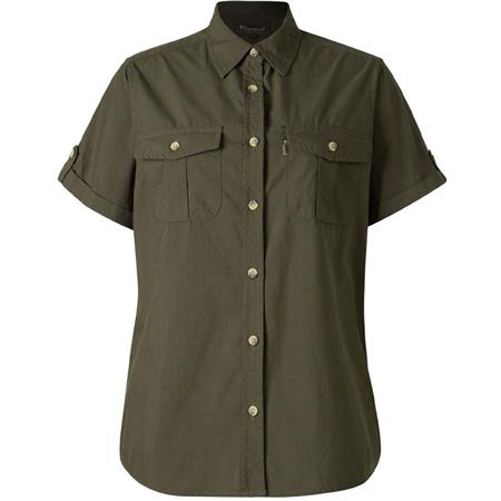 Camisa De Mangas Curtas Para Mulher Pinewood Safari S/S - Moss Green