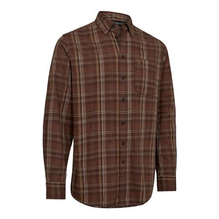 Camisa De Mangas Largas Para Hombre Deerhunter Ashton - Brown Check