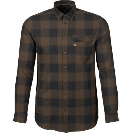 Camisa De Mangas Largas Para Hombre Seeland Highseat - Carreaux Marron
