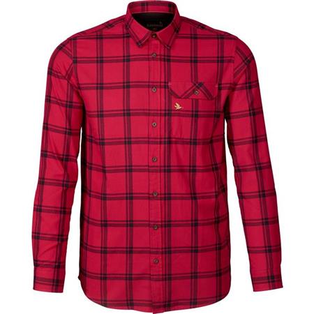 Camisa De Mangas Largas Para Hombre Seeland Highseat - Carreaux Rouge