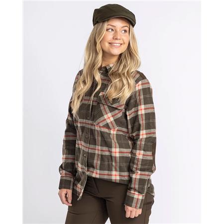 CAMISA MANGAS COMPRIDAS FEMININA PINEWOOD DOUGLAS W - VERDE/VERMELHO