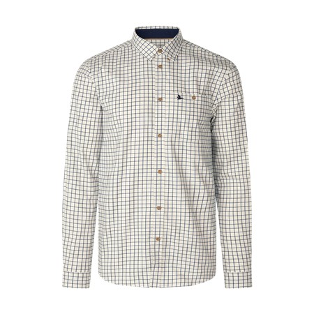 Camisa Mangas Longas Homem Seeland Oxford Shooting - Safira Escura Xadrez