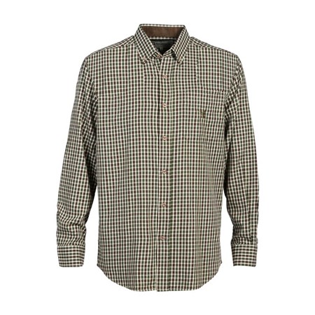 Camisas De Mangas Compridas Junior Percussion Petits Carreaux - Marron/Vert