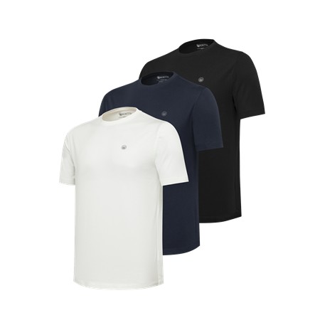 Camiseta De Manga Corta Hombre Beretta Set Of 3 Corporate Ts - Azul/Negro/Blanco - Paquete De 3