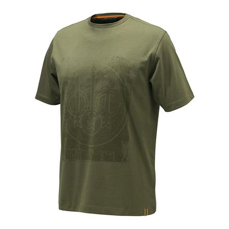 Camiseta De Manga Corta Para Hombre Beretta Logo - Oliva