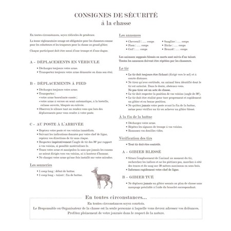CARNET DE CHASSE