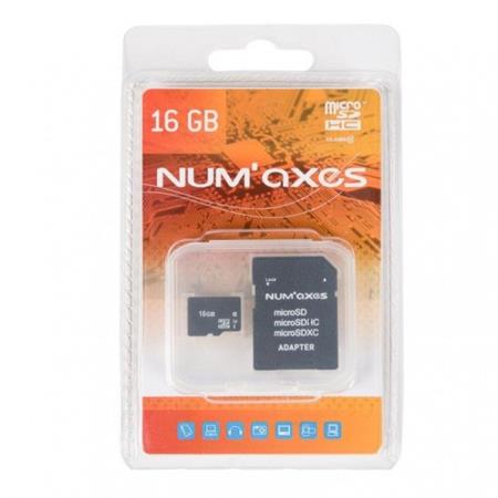 Carte Mémoire Micro Sdhc Numaxes Classe 10 Avec Adaptateur 16 Go
