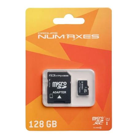 CARTE MICRO SD NUMAXES 128 GB CLASSE 10 AVEC ADAPTATEUR