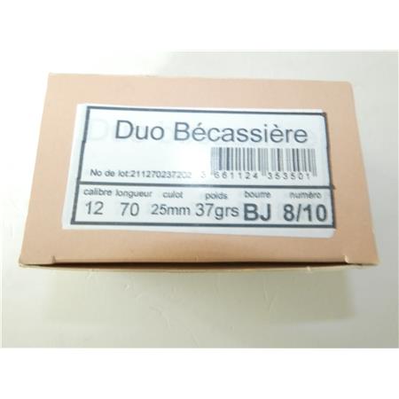 Cartouche De Chasse Jocker Duo Bécassière 37 - 37G - Calibre 12 - N°8,10
