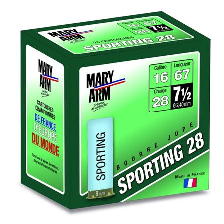 Cartouche De Chasse Mary Arm Sporting 28 Ball-Trap - 28Gr - Calibre 16