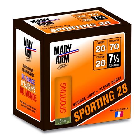 Cartouche De Chasse Mary Arm Sporting 28 Ball-Trap - 28Gr - Calibre 20