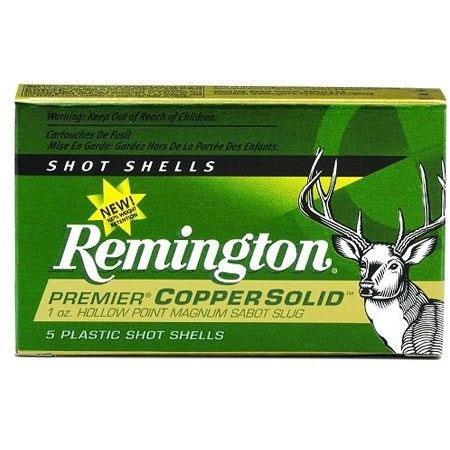 Cartouche De Chasse Remington Premium Cooper Solid - Hollow Point - Calibre 12/70