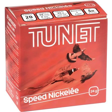 Cartouche De Chasse Tunet Speed Nickele 24 - 24G - Calibre 20