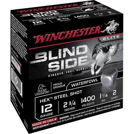 Cartouche De Chasse Winchester Blind Side Acier - 46Gr - Calibre 12