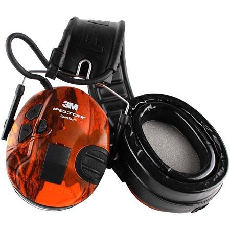 Casque Anti Bruit Peltor 3M Sporttac + Kit Gel - Camo / Orange