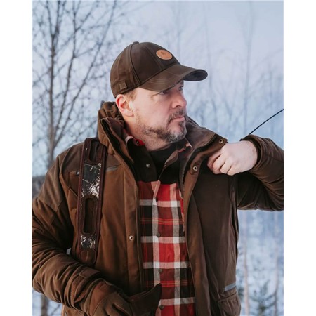 CASQUETTE PINEWOOD FURUDAL WATERPROOF HUNTERS - SUEDE BROWN/MOSSGREEN