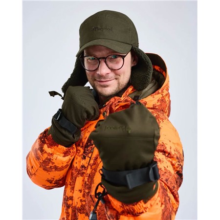 CASQUETTE PINEWOOD SMÅLAND TEDDY WINTER - MOSSGREEN/ORANGE