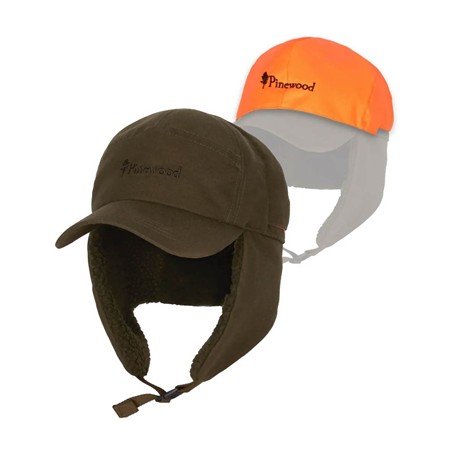 Casquette Pinewood Småland Teddy Winter - Mossgreen/Orange