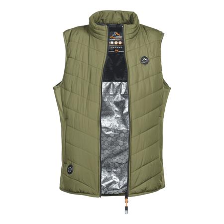 CHALECO CALEFACTABLE MUJER PROHUNT HYBRIDE - KAKI