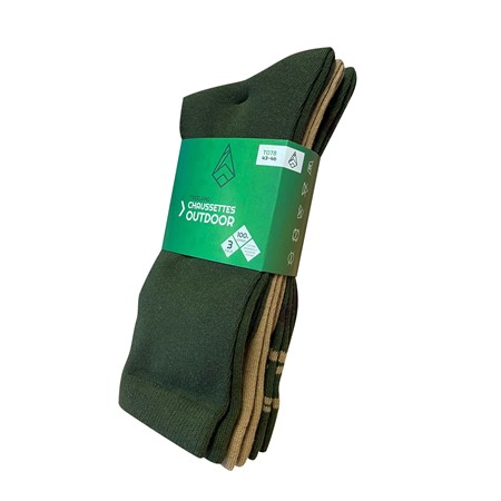 Chaussettes Homme Treeland -Vert/Beige/Camo