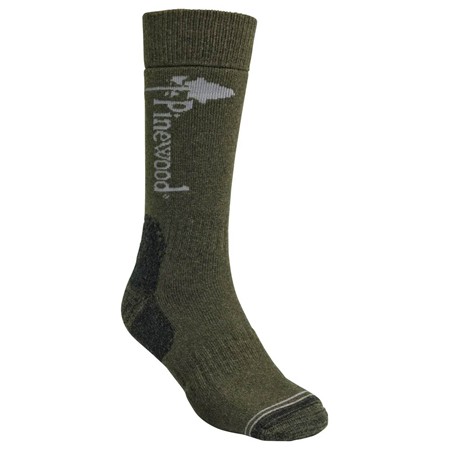 Chaussettes Mixte Pinewood Melange Sock - Olive Mel
