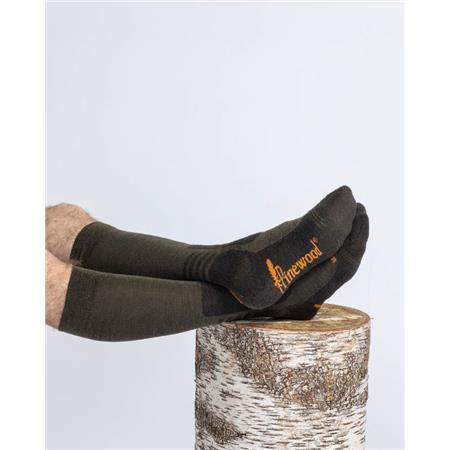 CHAUSSETTES PINEWOOD OUTDOOR MULTI SPORT - VERT/BEIGE