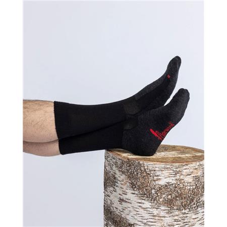 CHAUSSETTES PINEWOOD TREKKING MERINO - NOIR/GRIS