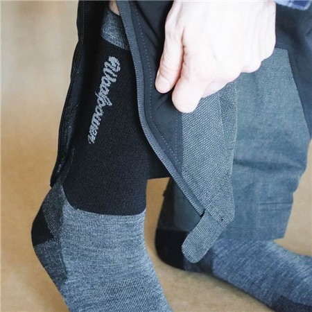 CHAUSSETTES WOOLPOWER LOGO MOTION - NOIR