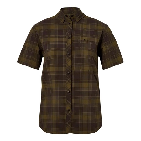 Chemise Manches Courtes Femme Pinewood Abisko Trekking S/S - D.Olive/D.Sandstone