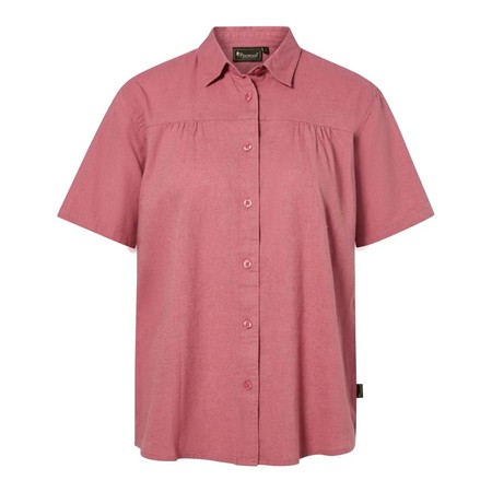 Chemise Manches Courtes Femme Pinewood Värnamo Hemp Mix S/S - Dusty Pink