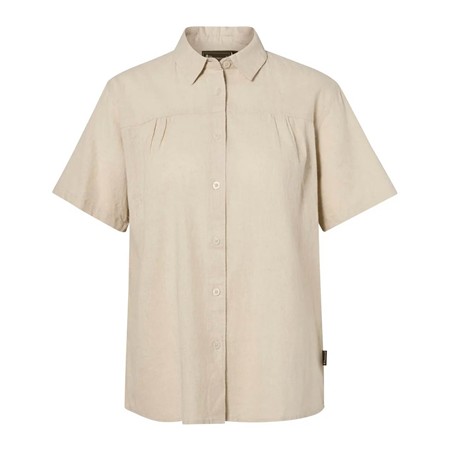 Chemise Manches Courtes Femme Pinewood Värnamo Hemp Mix S/S - Linen Beige