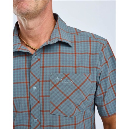 CHEMISE MANCHES COURTES HOMME PINEWOOD OUTDOOR S/S - AQUA GREY