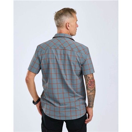 CHEMISE MANCHES COURTES HOMME PINEWOOD OUTDOOR S/S - AQUA GREY