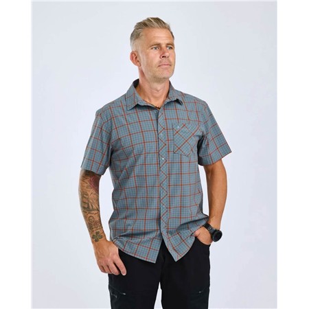 CHEMISE MANCHES COURTES HOMME PINEWOOD OUTDOOR S/S - AQUA GREY