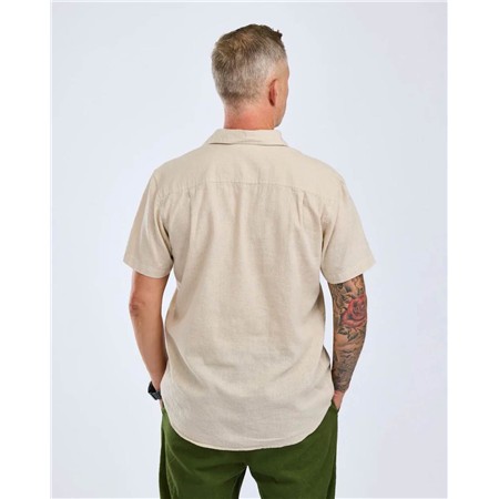 CHEMISE MANCHES COURTES HOMME PINEWOOD VÄRNAMO HEMP MIX S/S - LINEN BEIGE