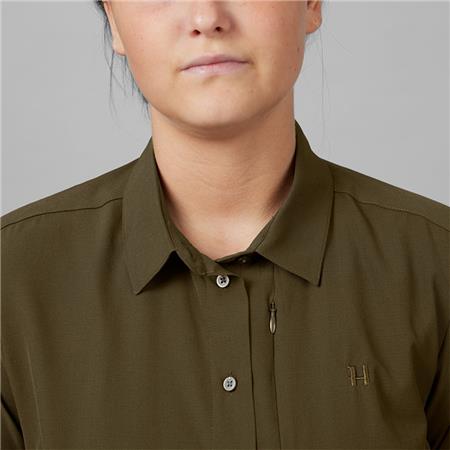 CHEMISE MANCHES LONGUES FEMME HARKILA TRAIL L/S WOMEN - WILLOW GREEN