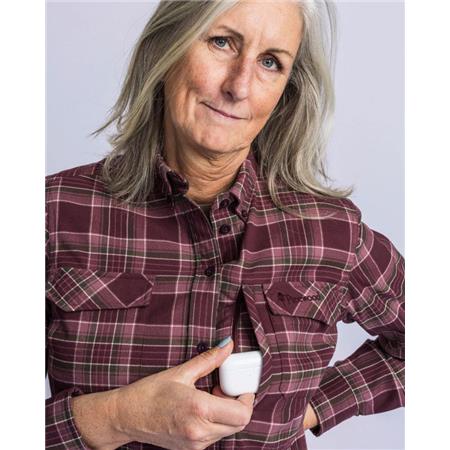 CHEMISE MANCHES LONGUES FEMME PINEWOOD ABISKO HIKING FLANNEL - PLUM