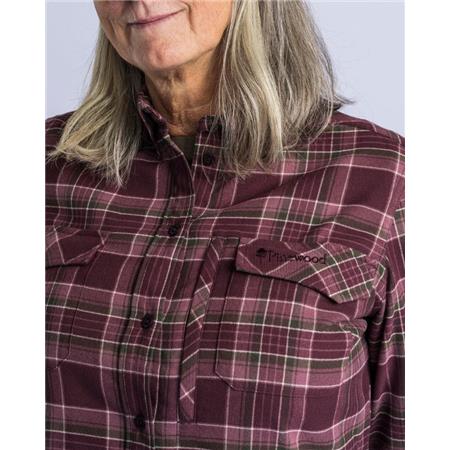 CHEMISE MANCHES LONGUES FEMME PINEWOOD ABISKO HIKING FLANNEL - PLUM