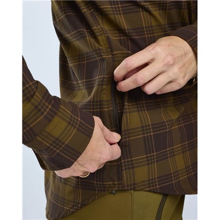 CHEMISE MANCHES LONGUES FEMME PINEWOOD ABISKO TREKKING INSECTSAFE L/S - D.OLIVE/D.SANDSTONE