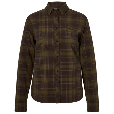 Chemise Manches Longues Femme Pinewood Abisko Trekking Insectsafe L/S - D.Olive/D.Sandstone