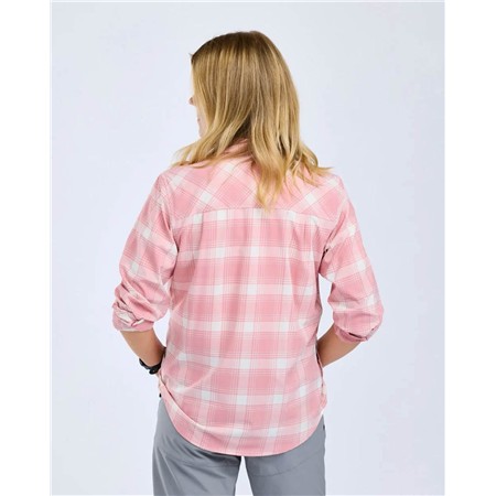 CHEMISE MANCHES LONGUES FEMME PINEWOOD ABISKO TREKKING INSECTSAFE L/S - L.PINK/WHITE