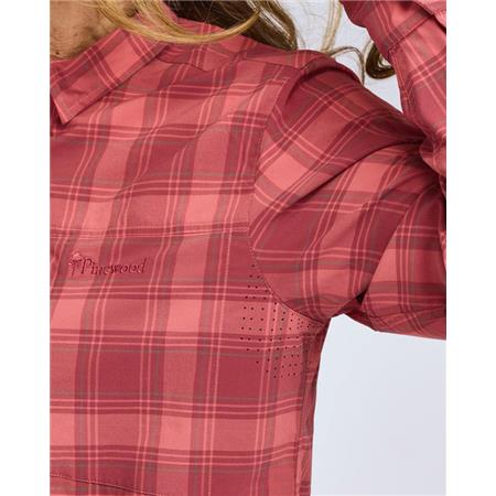 CHEMISE MANCHES LONGUES FEMME PINEWOOD ABISKO TREKKING L/S - LANTANA PINK