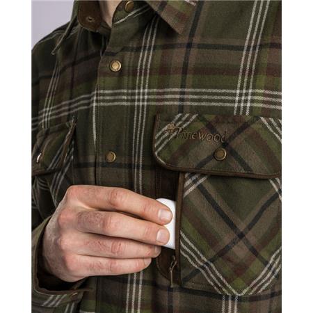 CHEMISE MANCHES LONGUES FEMME PINEWOOD CORNWALL - VERT/PINE GREEN