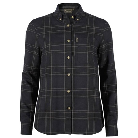 Chemise Manches Longues Femme Pinewood Finnveden Forest Flannel - D.Navy/Black