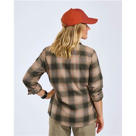 CHEMISE MANCHES LONGUES FEMME PINEWOOD FINNVEDEN FOREST FLANNEL - OLIVE/D.GREEN