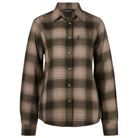 Chemise Manches Longues Femme Pinewood Finnveden Forest Flannel - Olive/D.Green
