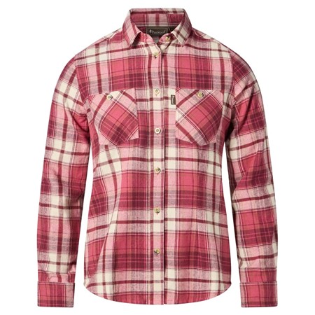 Chemise Manches Longues Femme Pinewood Härjedalen - Cherrypink/Offwhite
