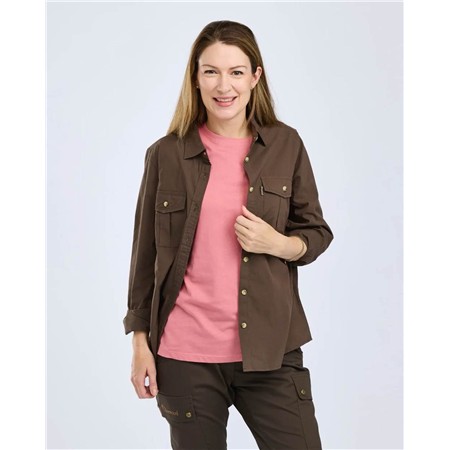 CHEMISE MANCHES LONGUES FEMME PINEWOOD INSECTSAFE POPLIN L/S - D.OLIVE